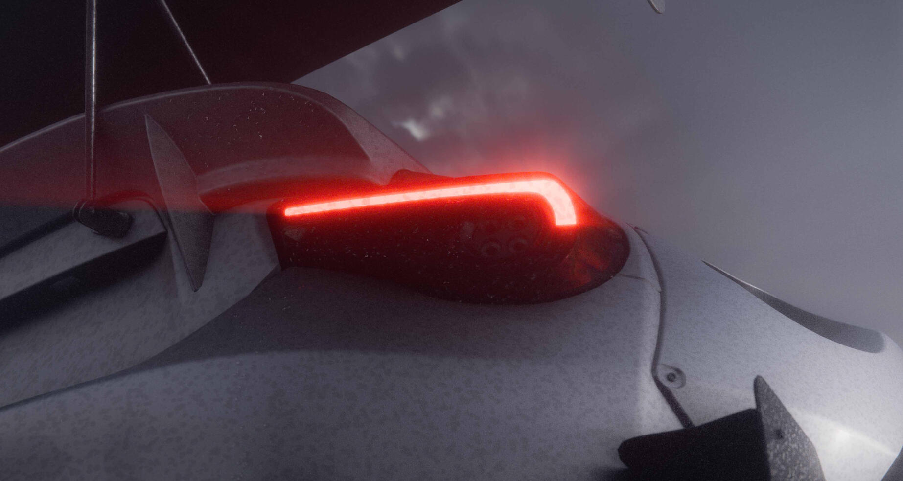 A pandem subaru brz in the snowy mountains at night